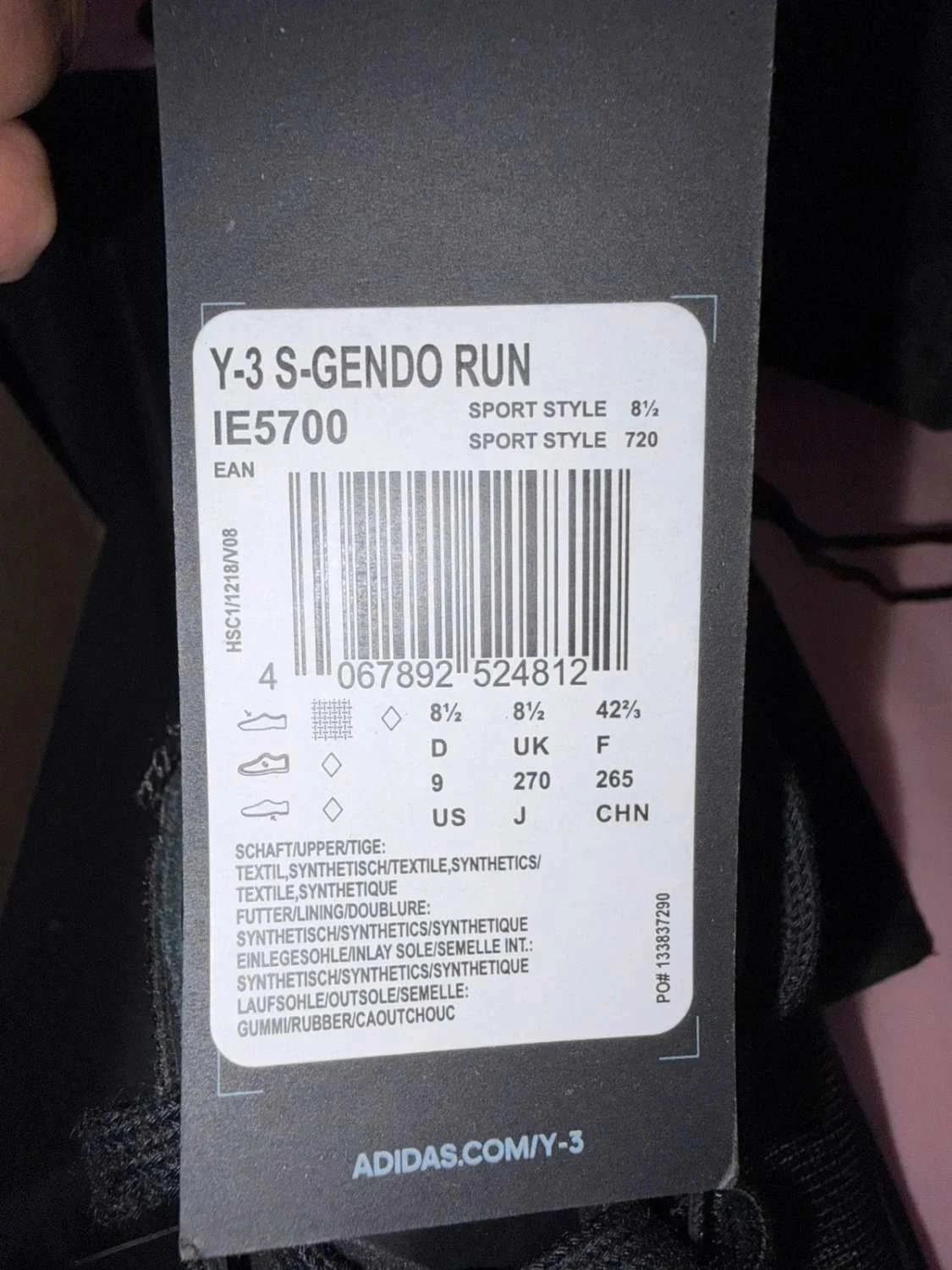tênis masculino y-3 s-gendo run pretos tamanho 42⅔ completos com caixa – photo 15
